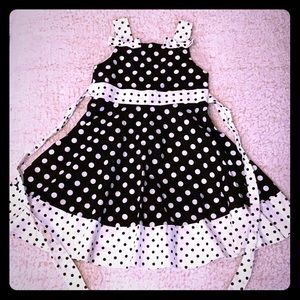 Black and white polka dot dress